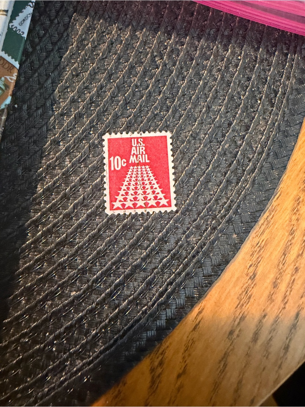 Vintage 1968 U.S. Air Mail Stars 10 Cent Canceled Stamp